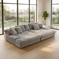Modernes Wohnzimmer-Modulsofa Vakuumkomprimiert 3D Hochdichter Schwamm Hohe Elastizität Ergonomisch Abnehmbar Waschbar Weich