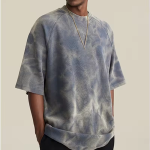 BES1737 Nouveau 2024 Logo personnalisé 365GSM Grande taille Streetwear Lavage minéral Vintage Unisexe T-shirt surdimensionné pour homme - Product Image 4
