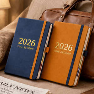 Agenda 2026-2027 de <span class=keywords><strong>365</strong></span> Días con Impresión de Logotipo, Regalo Promocional, Planificador Diario de Cuero PU, Cuaderno en Español e Inglés, Diario - Product Image 1