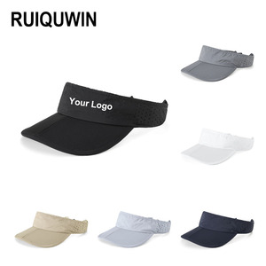 RUIQUWIN メンズ通気性バイザー付きスポーツキャップ 折りたたみ式 調整可能 ドローストリング ランニングキャップ サイクリング 日焼け止め サンハット - Product Image 1