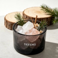 Gobelets à bougies en verre coloré personnalisables de 140 ml, violet, rose, vert, orange, noir, diffuseurs d'huiles aromatiques, porte-bougies, articles décoratifs