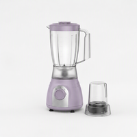 Blender de table électrique de luxe 350W, 4 lames, 2 vitesses, pot en plastique de 1,5L, broyage total pour usage domestique en cuisine