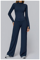 Veste de yoga pour femme en Spandex/Nylon brossé, manches longues, poche zippée, ajustée, extensible dans quatre sens, sans coutures, anti-transpiration, recyclable