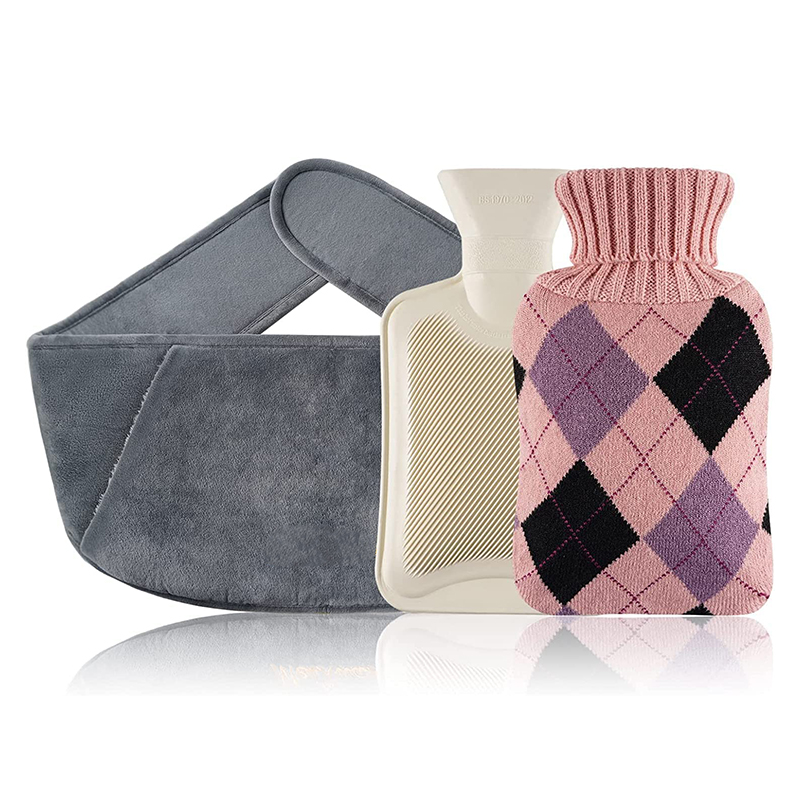 china factory customized small rubber hot water bottle belt medical bs hot water bag with cover