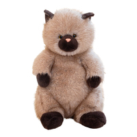 En gros, Peluche chat moelleuse, longue et bouclée, déformée et mignonne, confortable pour s'asseoir, décoration d'intérieur, cadeau d'anniversaire pour enfants