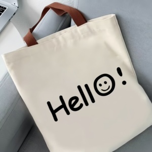Custom Wholesale Personalised Image Brand Printed Organic Cotton Recyclable Tote Shopping Bag Bulk Buy
