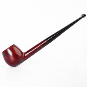 MUXIANG Pipe à fumer droite en bois Bruyère de pomme rouge avec technique de laque Tampon acceptable Logo - Product Image 1