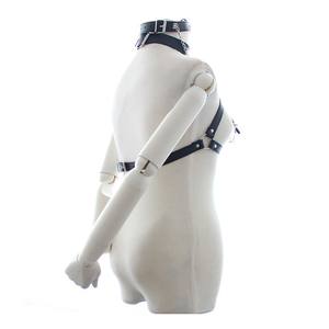 レザーBDSM大人のおもちゃが付いているマンマボンデージハーネス拘束ランジェリーニップルクランプ - Product Image 5