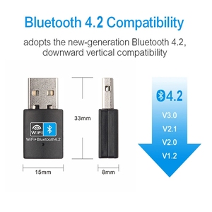 HIGI precio de fábrica Venta caliente 2 en 1 150M <span class=keywords><strong>Bluetooth</strong></span> y adaptador <span class=keywords><strong>wifi</strong></span> para ordenador portátil - Product Image 6