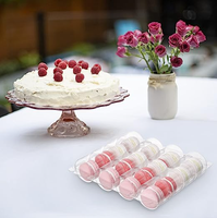 Boîtes à macarons en plastique, lot de 40, inserts transparents pour contenants à macarons, pour 16 macarons, boîtes d'emballage