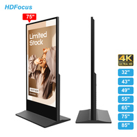 Pantalla Táctil Digital de Señalización Publicitaria de 32 43 49 55 65 75 85 Pulgadas 4K UHD con Soporte de Pie, Android, WiFi, Cloud CMS