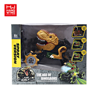 HW TOYS-coche eléctrico de radiocontrol para niños, juguete con pulverización inteligente, 2,4G, 1:16, simulación de dinosaurio