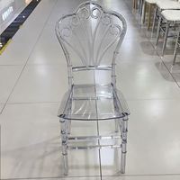 Chaise en résine transparente moderne pour hôtel, restaurant, mariage, événement, mobilier d'intérieur, chaise en cristal transparent