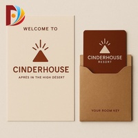 Service d'impression personnalisée de cartes et de pochettes d'hôtel avec impression offset sur papier couché, conception de marque/logo personnalisée, pelliculage brillant/mat