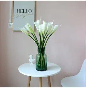 Flor artificial de calla material pu, venda quente de flores decorativas para escritório em casa