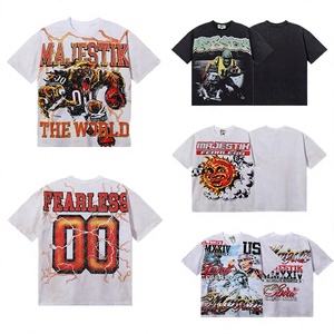 เสื้อยืดผู้ชายสั่งทำพิเศษ ผ้าฝ้าย 100% ทรงโอเวอร์ไซส์ หนานุ่ม สไตล์สตรีทแวร์ คอกลม พิมพ์ลายกราฟิก แฟชั่นลำลอง - Product Image 3