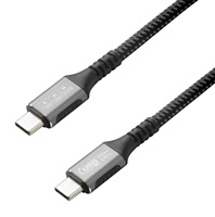 Cable USB Tipo-C de 80 Gbps en Oferta, Carga Rápida de 240 W, Pantalla 8K, Ángulo Recto, Blindaje Trenzado, Cubierta de Nailon, para Teléfono Móvil y Computadora