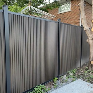 Clôture WPC en plastique co-extrudé PVC bois, moderne, pour <span class=keywords><strong>jardin</strong></span> extérieur, panneau <span class=keywords><strong>de</strong></span> clôture composite pour cour et maison - Product Image 1