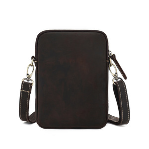 Men's Crossbody <b>Bag</b> Genuine Leather Vertical Small <b>Bag</b> Durable Everyday Use - Product Image 5