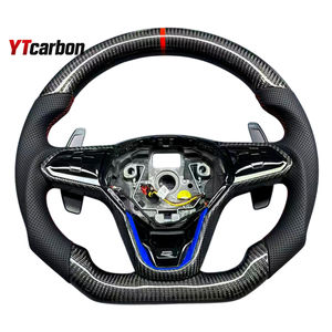 YTcarbon para New <span class=keywords><strong>Arteon</strong></span> 2022 + GTD GTE <span class=keywords><strong>R</strong></span>-line Modificar piezas de automóviles Accesorios interiores de automóviles Volante de fibra de carbono real personalizado - Product Image 4