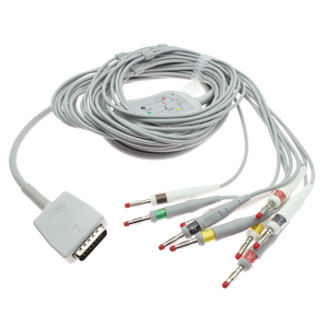 Câble EKG compatible avec Nihon Kohden 5503A, 10 fils, connexion directe, 6306A DB 15PIN, IEC Banana 4.0 - Product Image 1