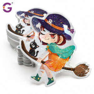 Autocollants personnalisés en vinyle adhésif <span class=keywords><strong>avec</strong></span> effet holographique étoile, découpés à la forme de dessin animé - Product Image 6