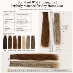Extensions de frange artificielle professionnelles 100 % poils de cheval véritable, durables et faites à la main, prêtes à l'emploi, pour propriétaires de chevaux - Product Image 5