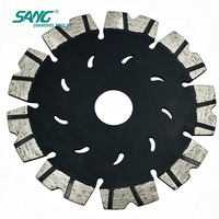 Lame diamantée SANG 115 mm (4,5 pouces) en forme de V, soudée au laser, pour découpe rapide à sec du béton, des briques et de la maçonnerie, pour meuleuse d'angle