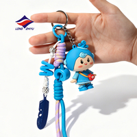 Longzhiyu 20 ans, porte-clés anime 3D personnalisé, porte-clés 2D et porte-clés en PVC caoutchouté, porte-clés mignon et coloré pour voiture, sac et cadeau