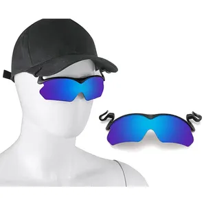 Sunway Eyewear New Fashion Clip on Sun Glasses Polarized Lens TR90 Adjustable Sports Sunglasses With Hook on Hat