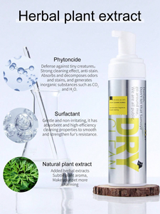 Shampooing Sec Nettoyant en Profondeur Sans Rinçage 200ml Personnalisé Hydratant <span class=keywords><strong>Anti</strong></span>-Démangeaisons Désodorisant pour Animaux de Compagnie - Product Image 6