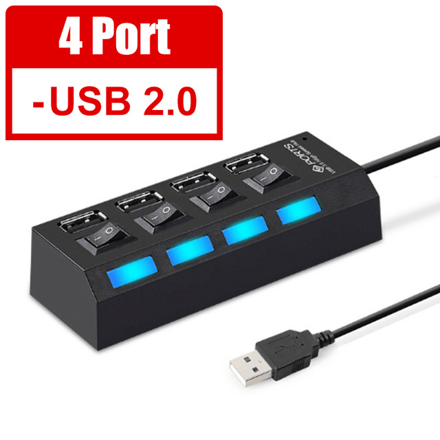 Noir 4 ports USB 2.0