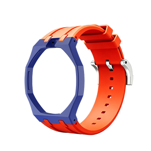 Boîtier de montre en biocéramique Upro avec bracelet en caoutchouc pour kit de modification Swatch Lépine, style Royal Pop, couronne à 12 heures, kit de conversion pour montre de poche - Product Image 6