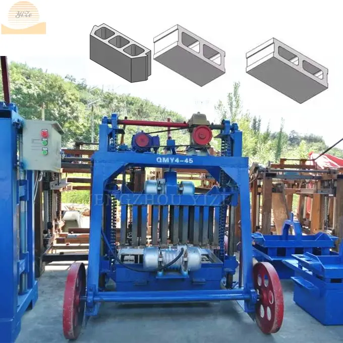 Semi Automatische Hydraulische Effen Baksteen Making Machine Prijs Mobiele Beton Cement Baksteen Blok Making Machine In India