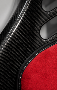Asiento de Carreras Tipo Bucket de Fibra de Carbono JBR9031 Inspirado en la FIA |   Suede Rojo, Sim Rig y Track Day |   Arnés de 4/5/6 Puntos Compatible - Product Image 3