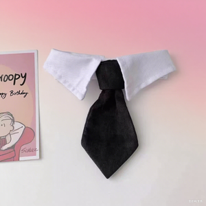 2025 Nueva gran oferta Casual pajarita mascota gato perro Collar accesorios personalizados elegantes collares <span class=keywords><strong>de</strong></span> tela sólido lujo militar novedad - Product Image 3