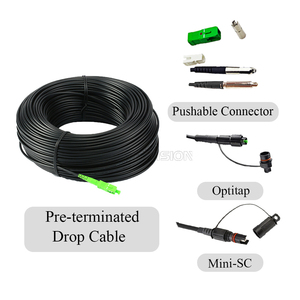 Conjunto de cable de caída Cable de conexión FIBERVISION preconectado con conector impermeable Cable de fibra óptica de red interior - Product Image 1