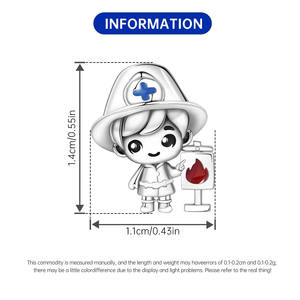 Hot-selling white brass fire safety beaded <b>bracelet</b>; niche, high-end DIY <b>bracelet</b> accessory; a great birthday gift for girls - Product Image 3