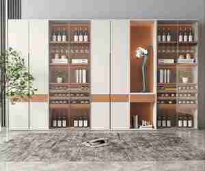 Meuble à vin de salon moderne de qualité supérieure au design gratuit, finition sans peinture, élégant, vente directe d'usine - Product Image 3