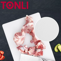 Planche à découper carrée en PE de 1 cm d'épaisseur, double face, de qualité alimentaire, antibactérienne, toutes spécifications, pour usage en cuisine, petite taille commerciale