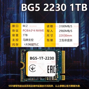 M. 2 Solid State Drive BG5 2230 Notebook Solid State Drive BG5-1T-2230 - Product Image 2