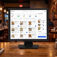 Nouvel ordinateur tout-en-un industriel avec écran tactile LED de 15 pouces, étanche IP65, panneau LCD TFT, écran d'affichage POS