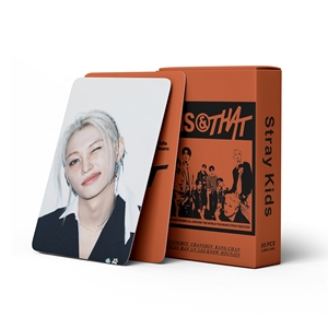 KPOP Idol 55 piezas/caja <span class=keywords><strong>Stray</strong></span> Kids 10º Mini Álbum This&That Tarjeta Láser Fotográfica Lomo Card - Product Image 1