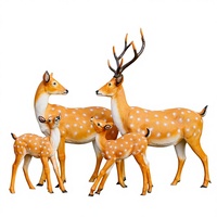 Ornements de cerf Sika de simulation, animaux écologiques faits à la main, logo personnalisé, accessoires de jardin, maison, parc, cour, pelouse