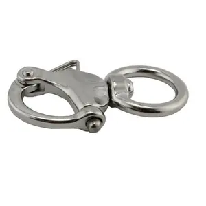 High Polished Mini Snap Shackle Stainless Steel AISI 304/316 Swivel Shackle With Ring