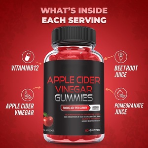 Gummies au vinaigre de cidre de pomme : Complément alimentaire pour la santé immunitaire, l'énergie <span class=keywords><strong>et</strong></span> le bien-être, avec prébiotiques <span class=keywords><strong>et</strong></span> probiotiques à base de plantes - Product Image 4