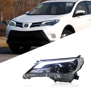 LED Parking Lights Cars For Toyota RAV4 2013-2015 Light Guide LED Driving Headlights Assembly Fog Signal Front Lamp
