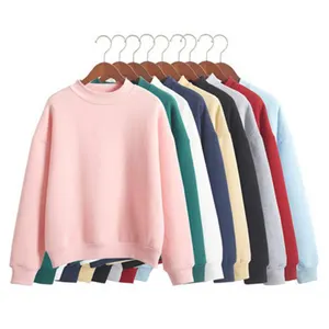 Woman Sweatshirts 2023 Sweet Korean O-neck Knitted Pullovers Thick Autumn Winter Candy Color Loose Hoodies for Women