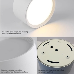 Đèn chiếu điểm trụ Ecolux, chất liệu nhôm, lắp nổi, đèn <span class=keywords><strong>LED</strong></span> chiếu sáng trong nhà, đèn âm trần, chống chói - Product Image 2