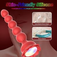 Plug anal vibrant lumineux coloré avec télécommande, perles en forme de rose, stimulation de la prostate, masturbation masculine et féminine XY-779
